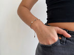 gold-tone layered charm bracelet