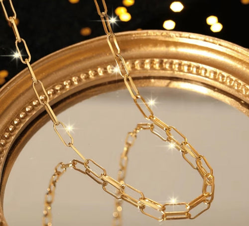Minimalist Ins-Style Thin Golden-Tone Chain