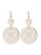 pair of dangling filigree earrings