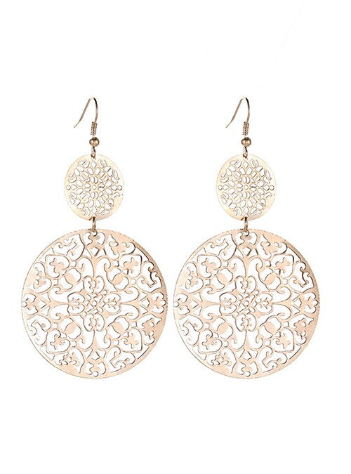 pair of dangling filigree earrings