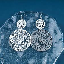 pair of dangling filigree earrings