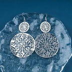 pair of dangling filigree earrings