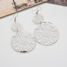 pair of dangling filigree earrings