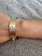 hammered gold-tone cuff bracelet