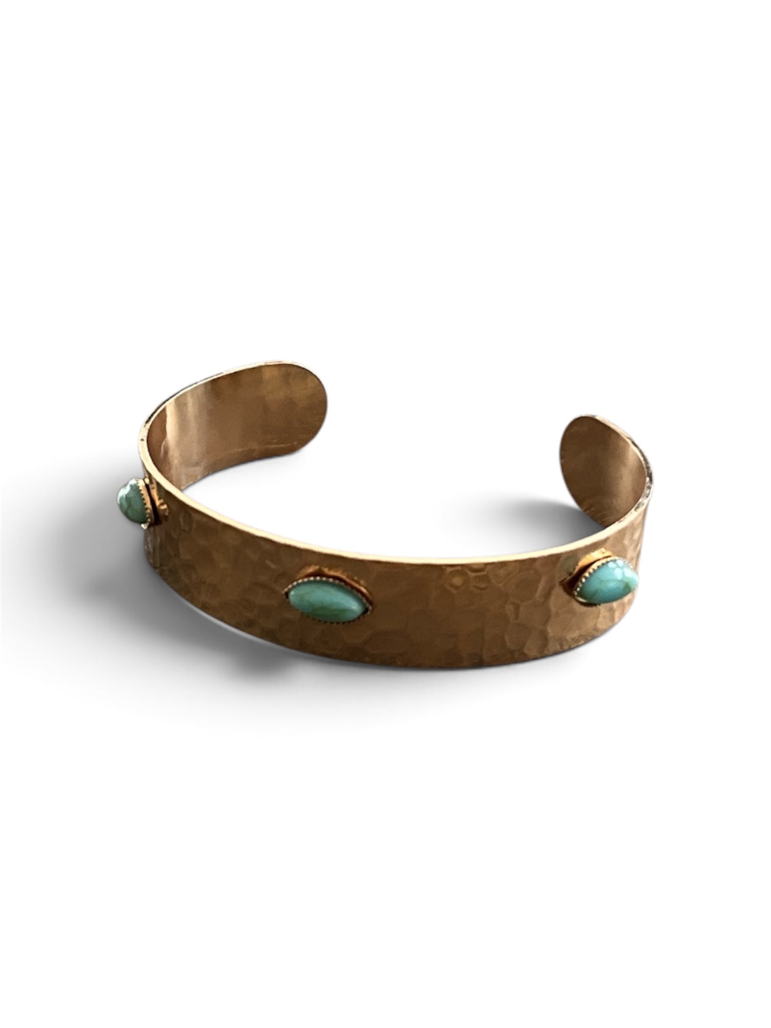 hammered gold-tone cuff bracelet
