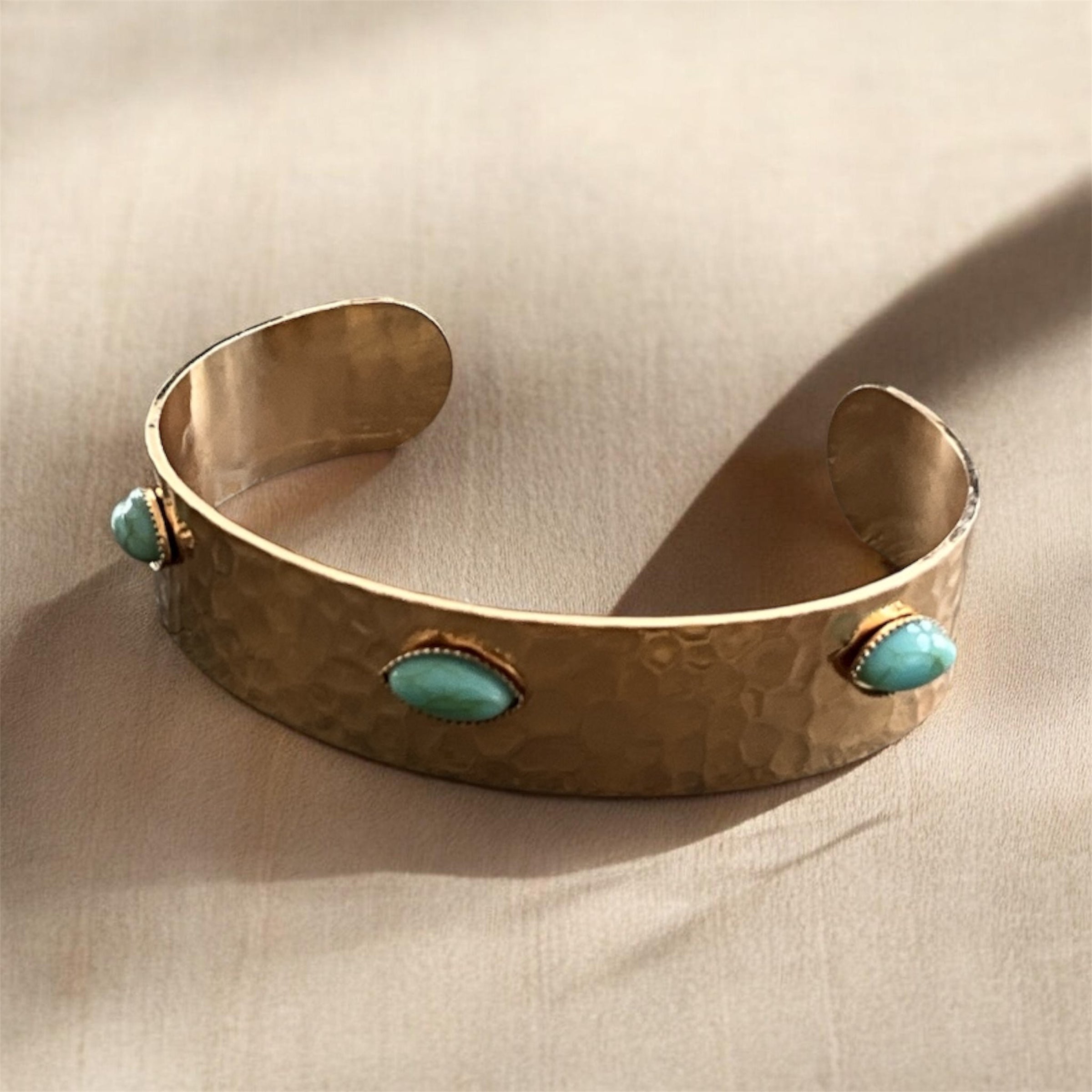 hammered gold-tone cuff bracelet