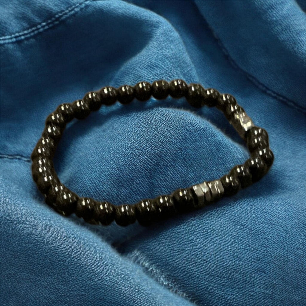 unisex beaded stretch bracelet