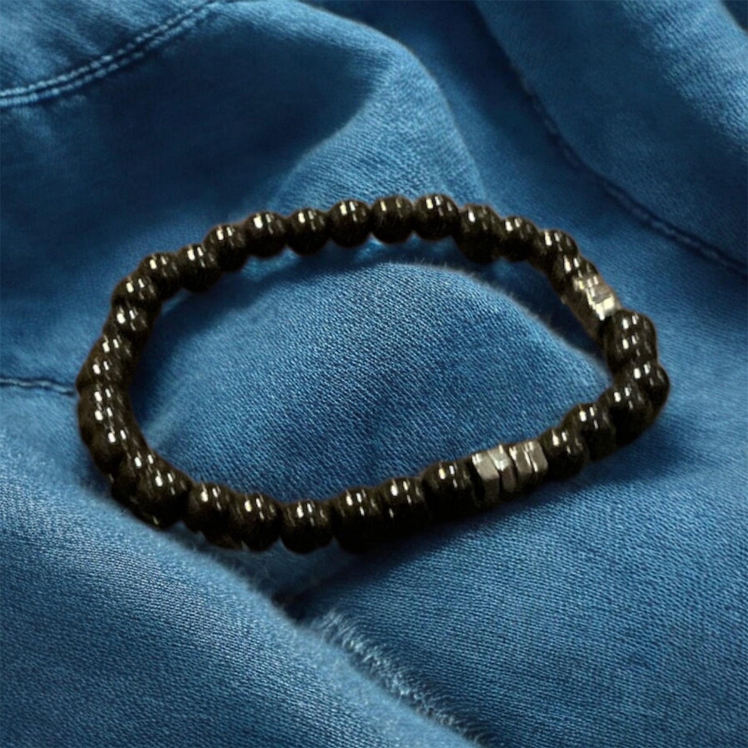 unisex beaded stretch bracelet